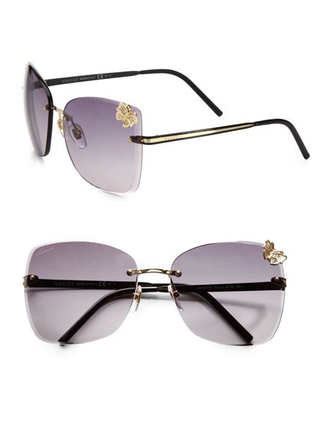 gucci rhinestone trim butterfly sunglasses|Gucci unisex sunglasses.